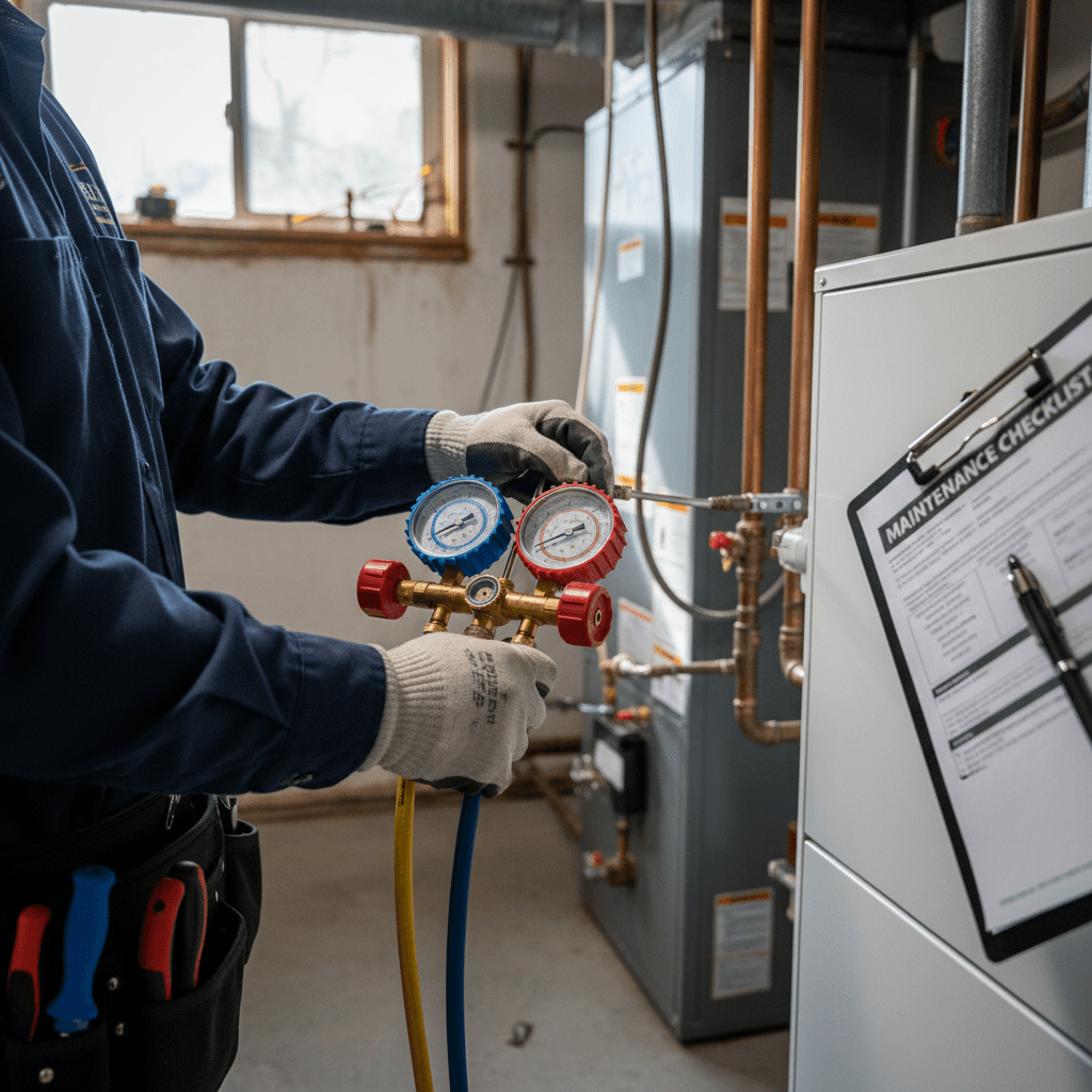 HVAC maintenance and repair work