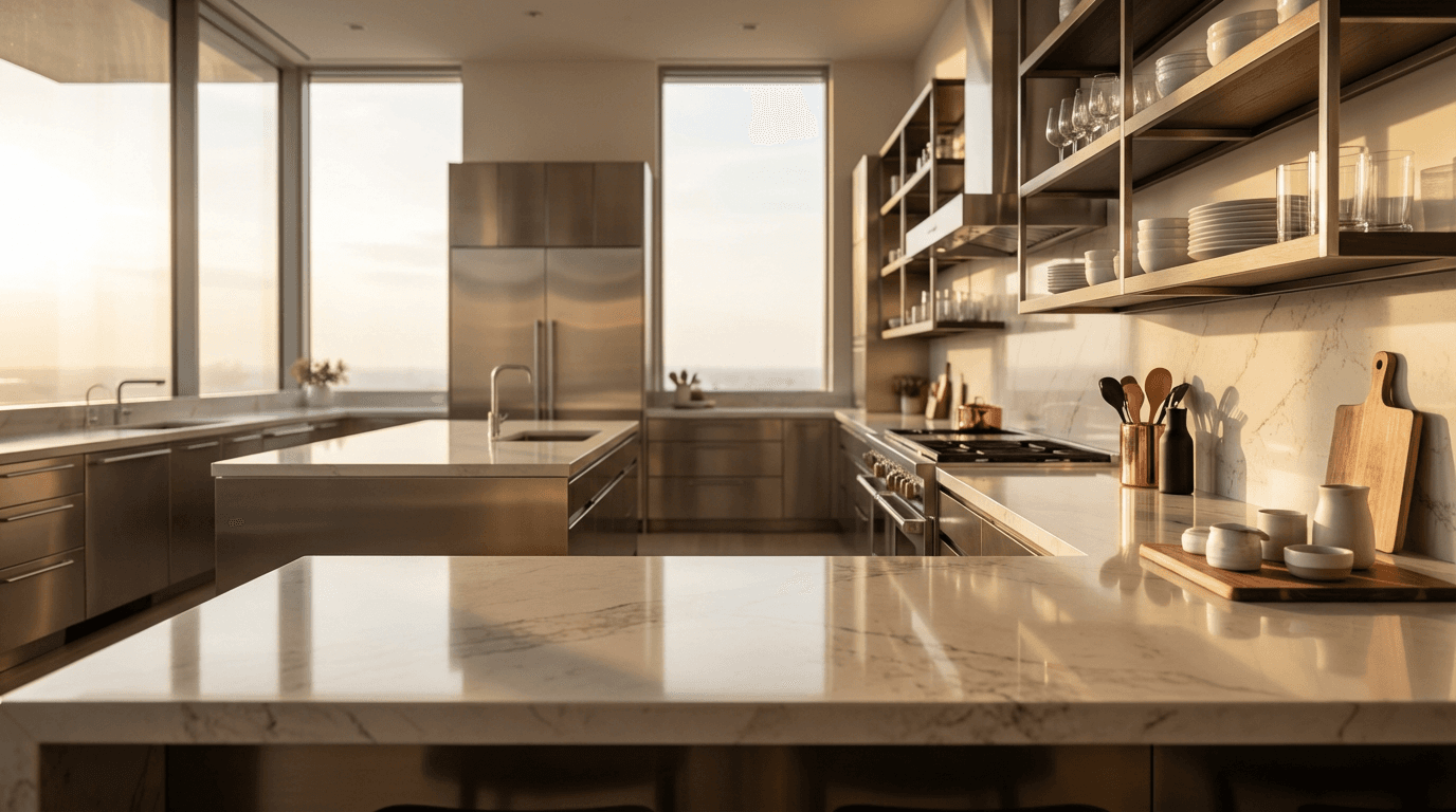 Updated kitchen with modern finishes