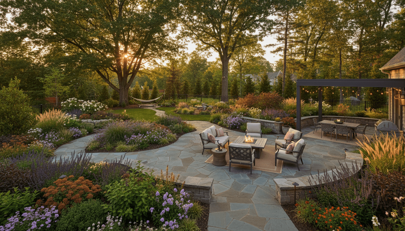 Backyard outdoor living space