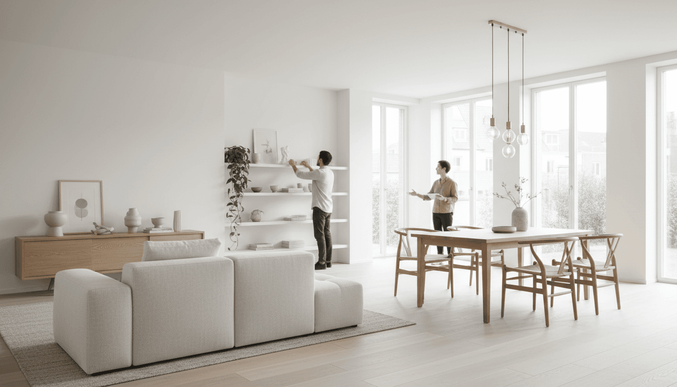 Open living room with natural lighting