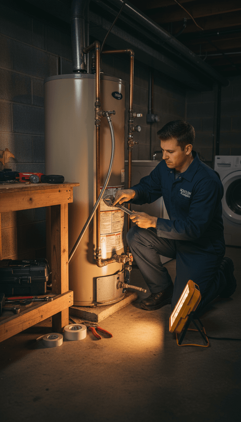 Water heater service work