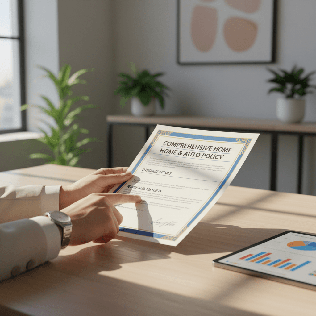 Insurance professional reviewing coverage options with client