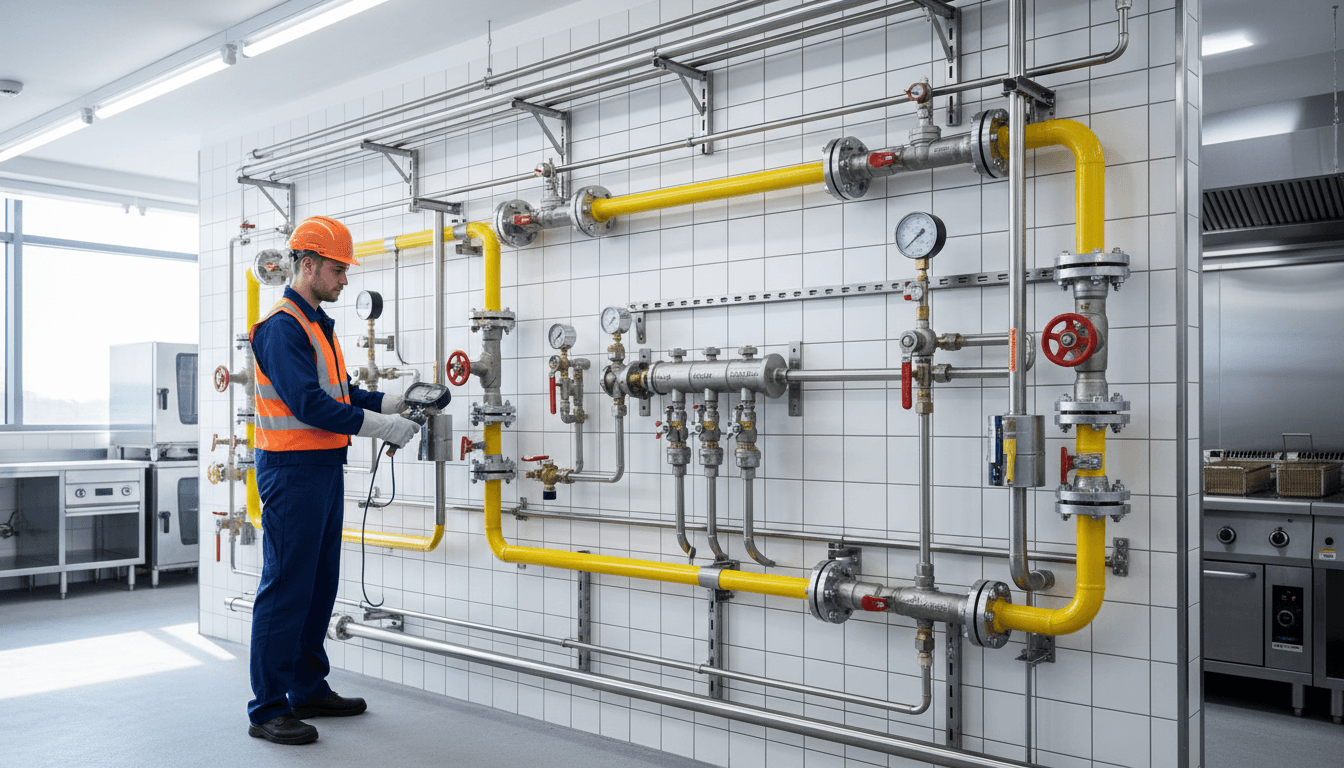 Commercial propane line work